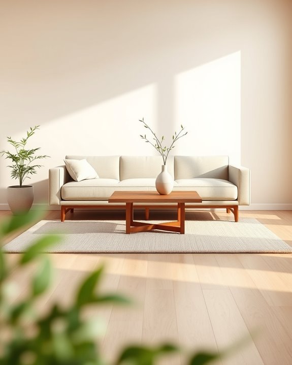 serene zen minimalist living