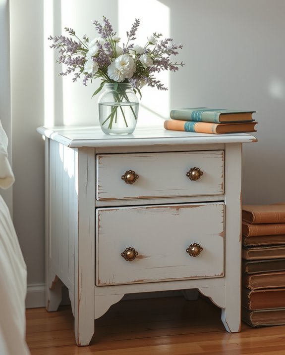 shabby chic nightstand makeover