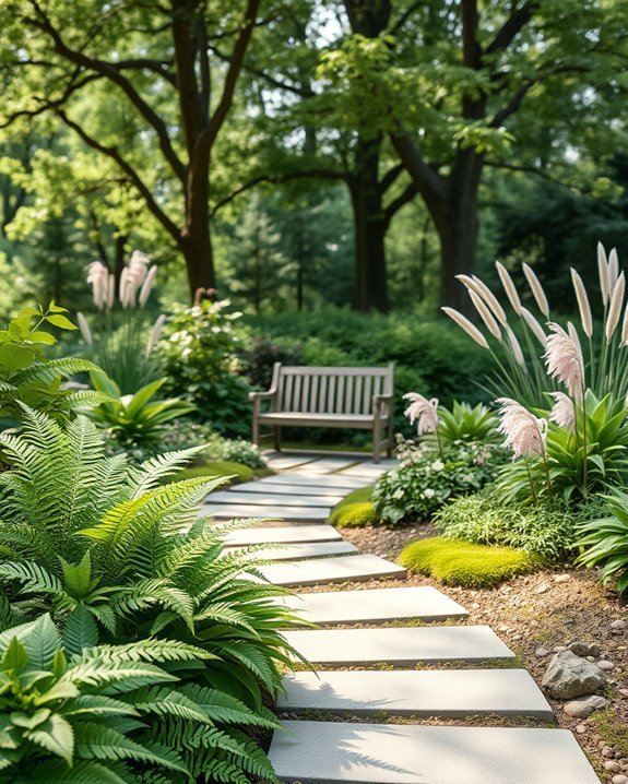 shade garden for relief