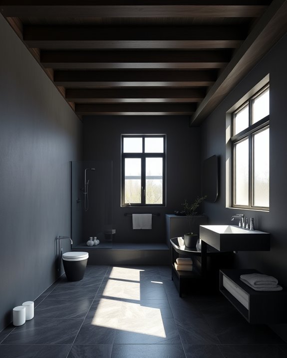 shadowy wood beam elegance