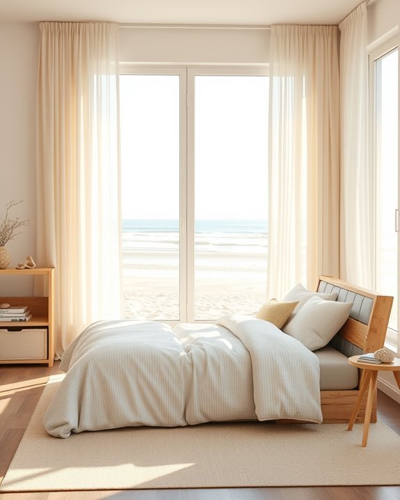 sheer coastal bedroom curtains