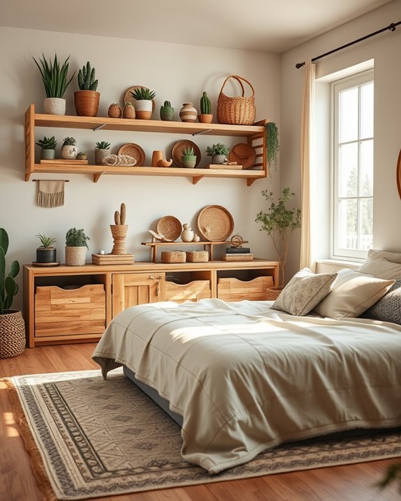 showcase decor with open shelving