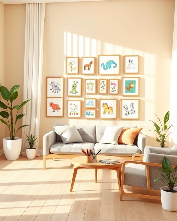 showcasing child s artwork creatively