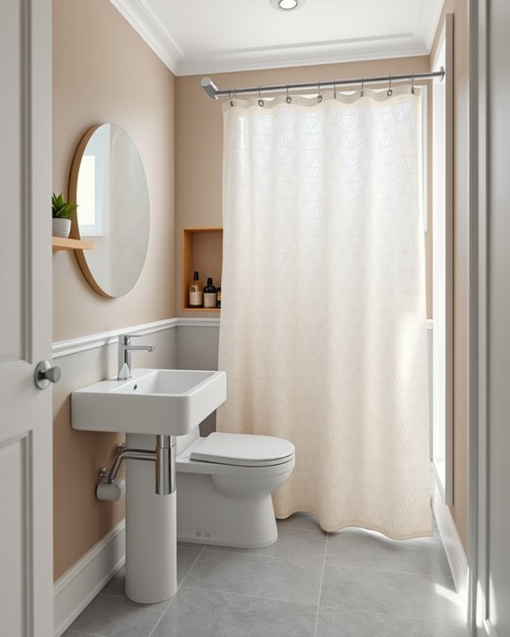 shower curtain space saver