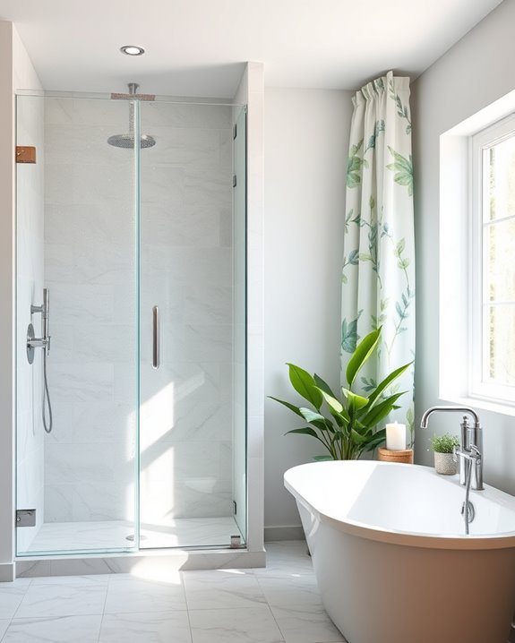 shower curtains or doors