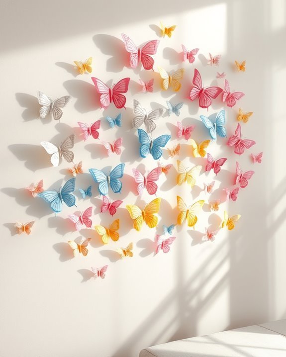 silk butterfly decor arrangements