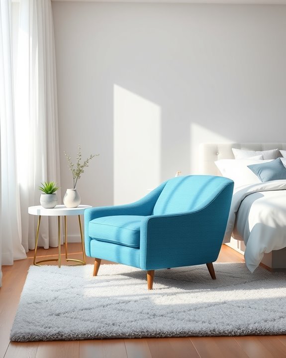 sky blue accent chair