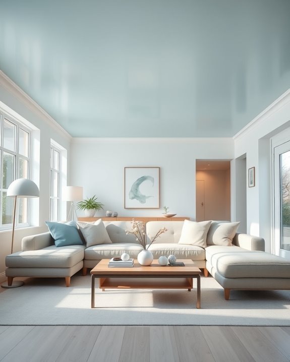 sky blue ceiling tranquility