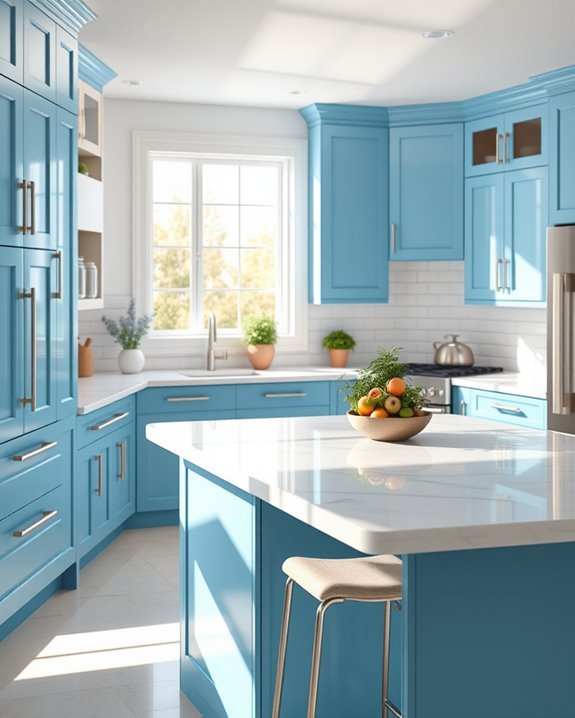 sky blue kitchen rejuvenation