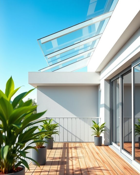 skylights enhance balcony aesthetics