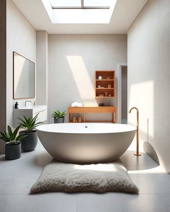 skylights enhance bathroom ambiance