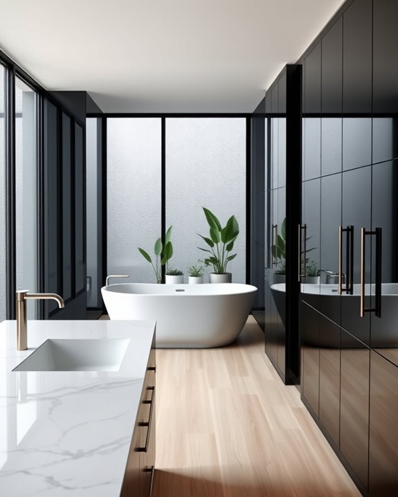 sleek black contemporary elegance