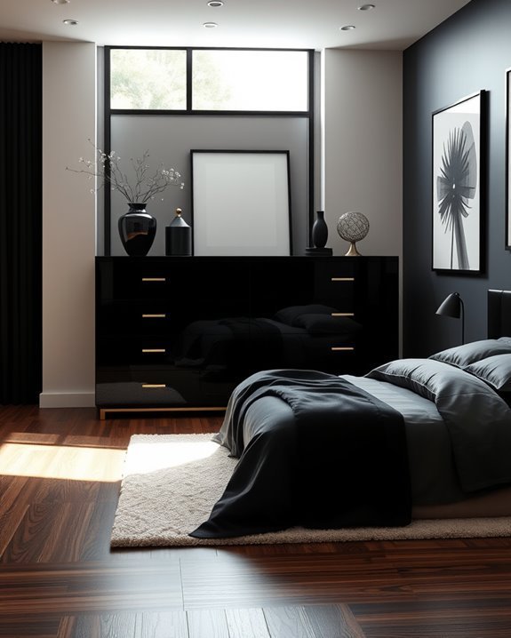 sleek black dressers elevate elegance