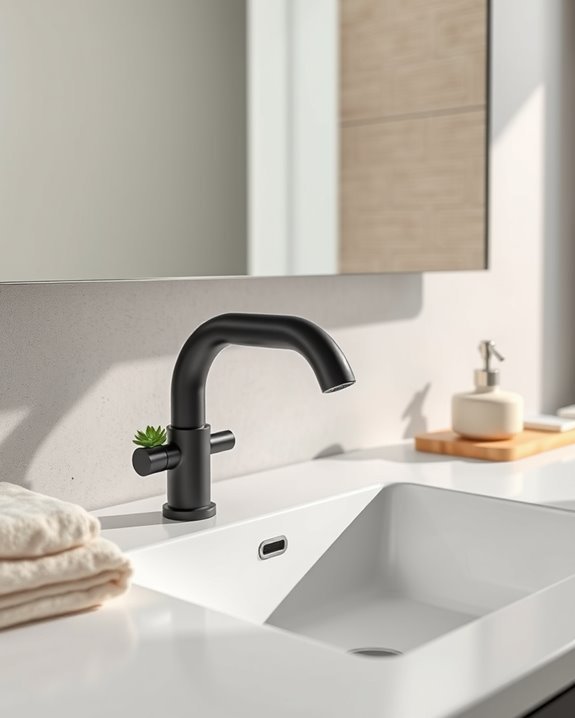 sleek black faucet sophistication