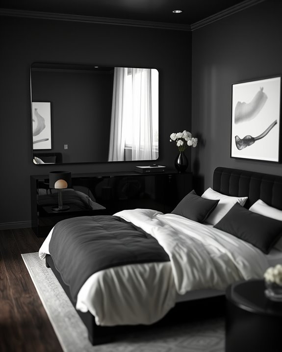 sleek black mirror elegance