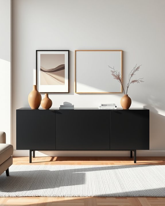 sleek black sideboard elegance
