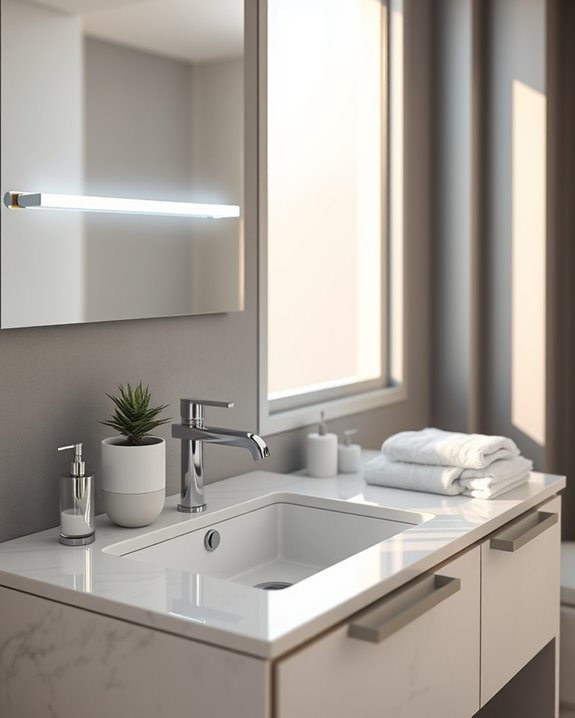 sleek chrome bathroom elegance
