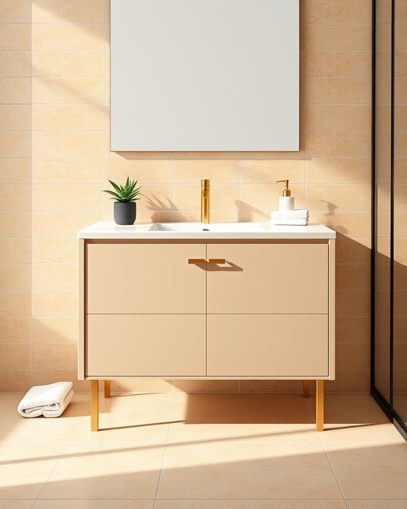 sleek contemporary beige vanities