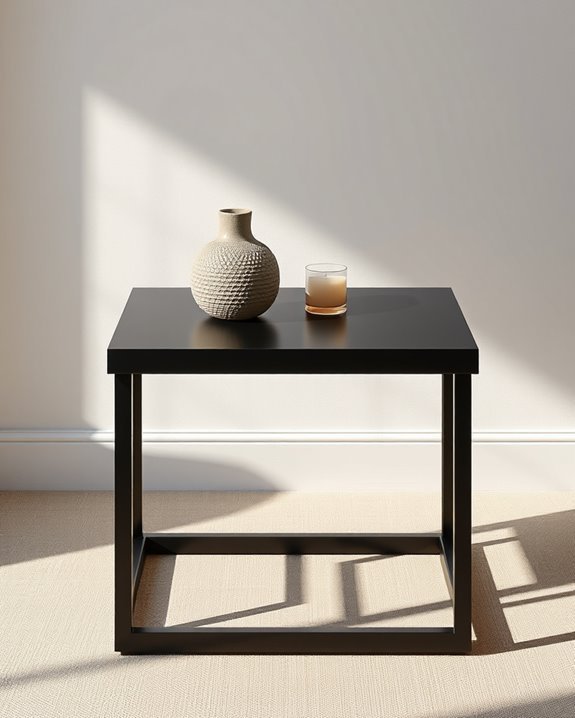 sleek contemporary black table