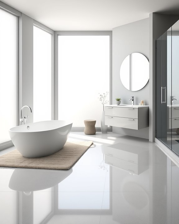 sleek durable high gloss concrete
