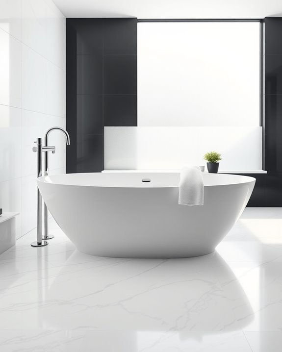sleek elegant bathroom centerpiece