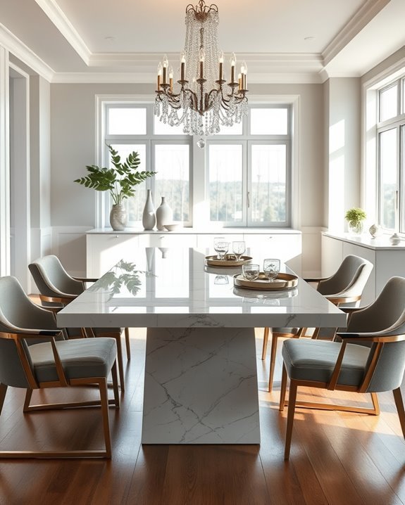 sleek finishes shiny accents