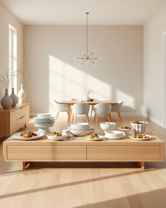 sleek functional minimalist buffet