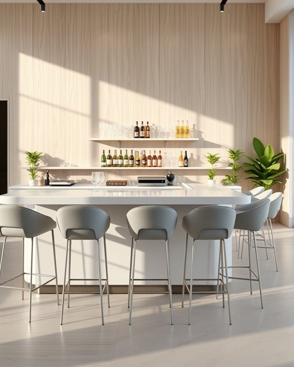 sleek functional modern bar
