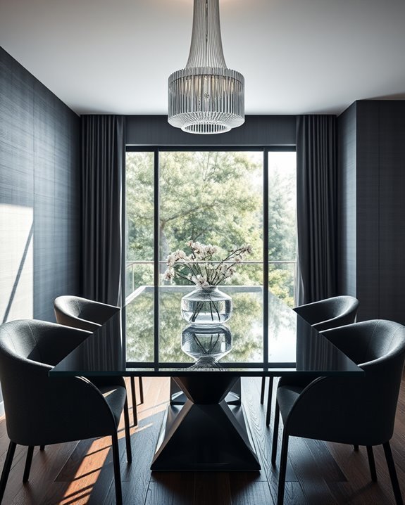 sleek glass and grey elegance