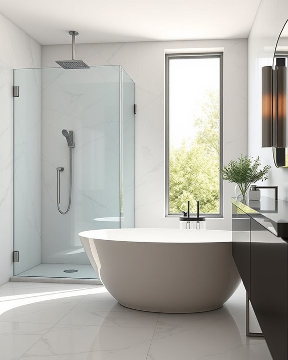 sleek glass shower screens