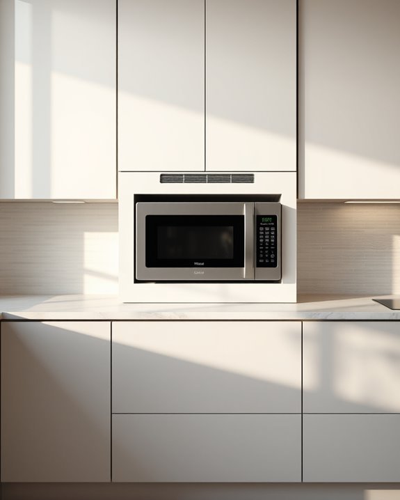 sleek hidden vent microwave