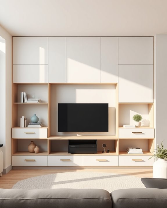 sleek integrated multimedia storage