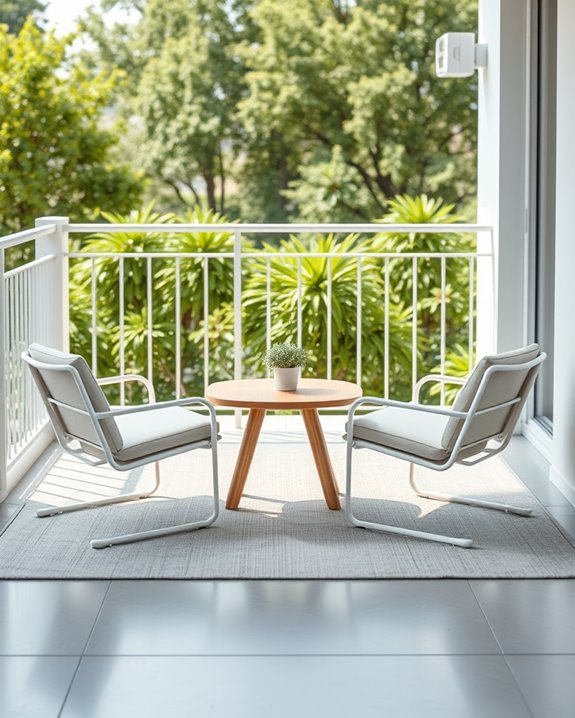 sleek minimalist balcony design