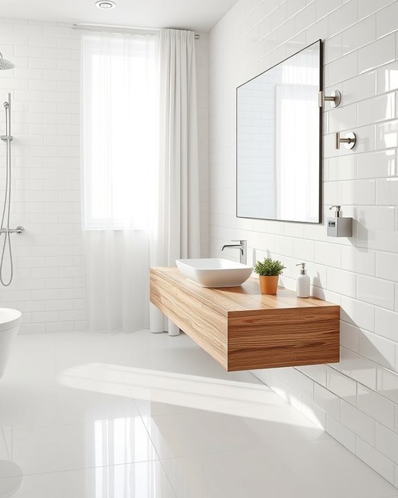 sleek minimalist bathroom design