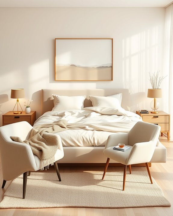 sleek minimalist beige retreat