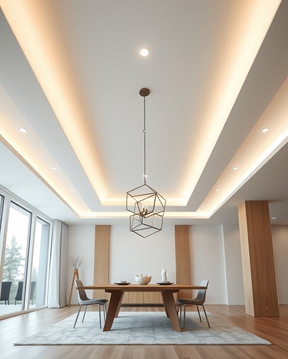 sleek minimalist ceiling design