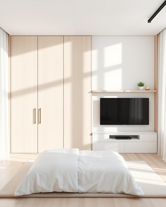 sleek minimalist closet design