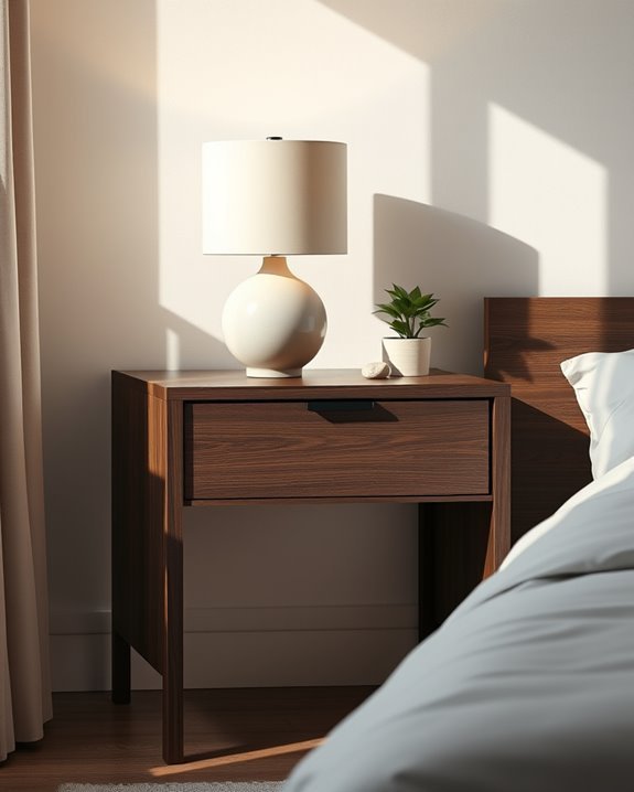 sleek minimalist dark wood