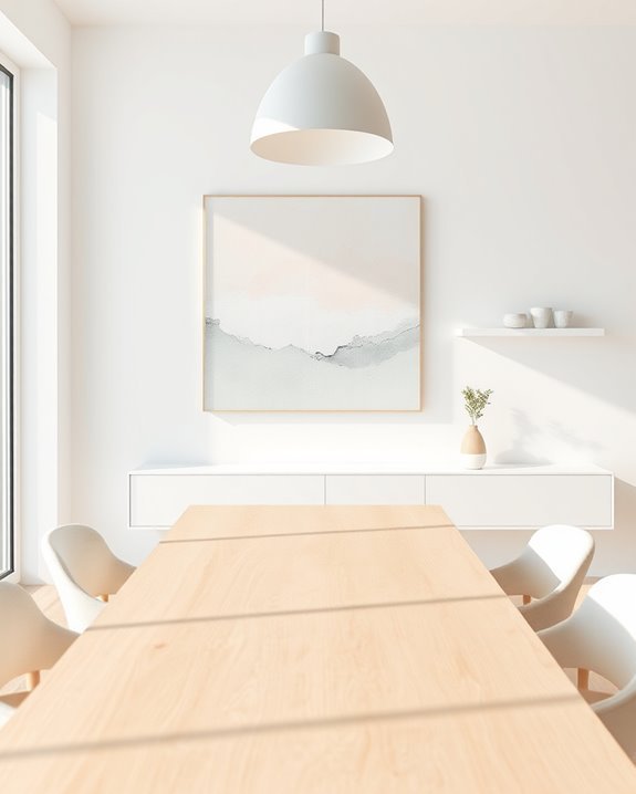 sleek minimalist dining design