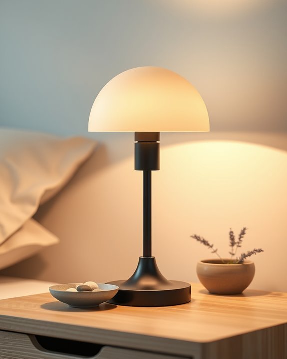 sleek minimalist metal lamps