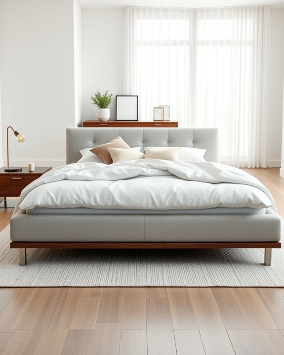 sleek minimalist modern bed