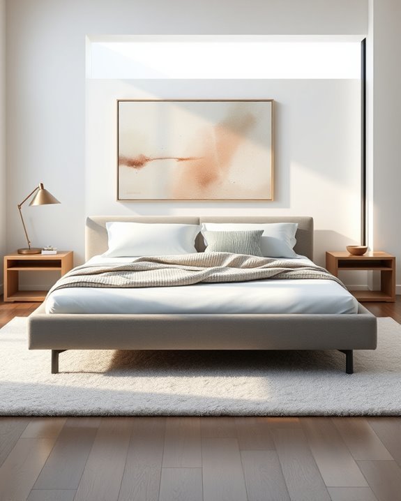 sleek minimalist platform beds