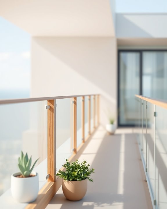 sleek minimalist scandinavian railings