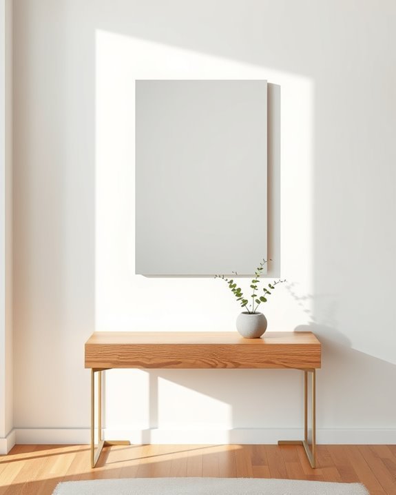sleek minimalist wall mirrors