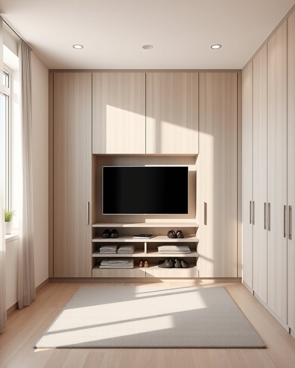 sleek minimalist wardrobe design