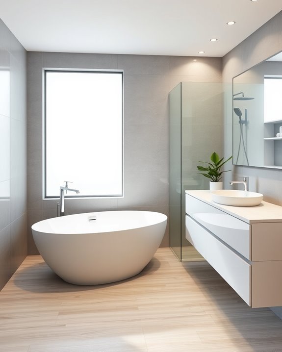 sleek minimalistic bathroom design