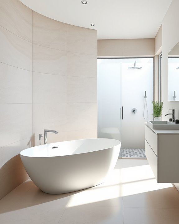 sleek modern bathroom design