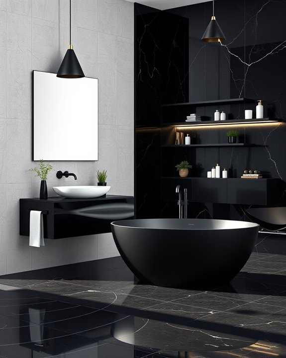 sleek modern black furniture