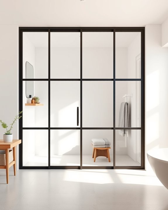 sleek modern glass doors