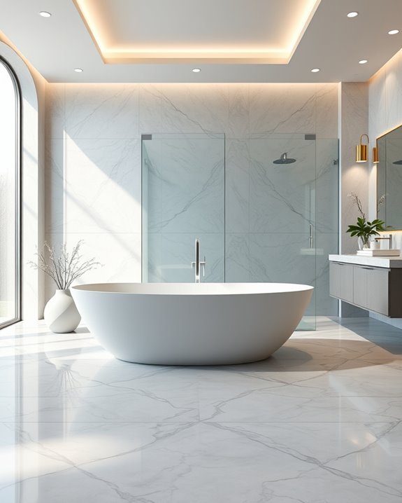 sleek modern grey marble